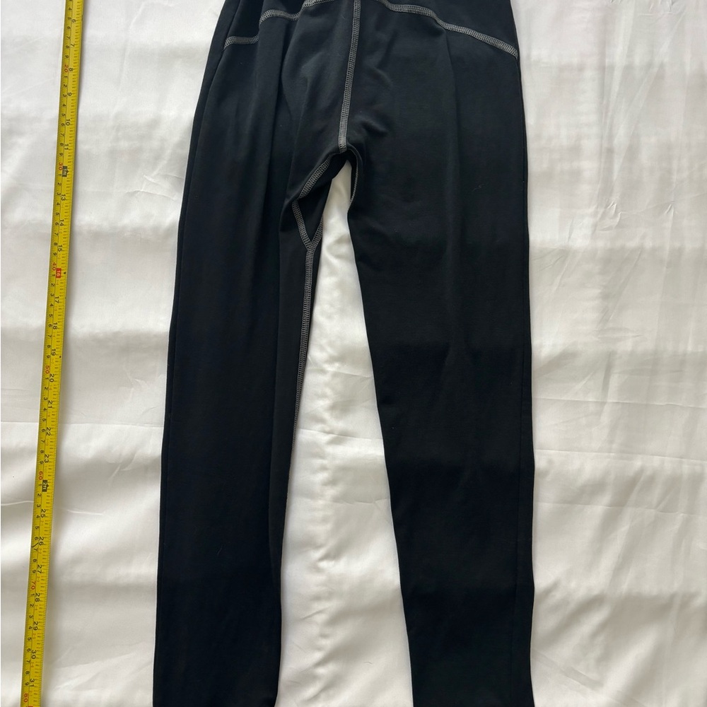 REI Black Men's Thermal Joggers with Gray Stitching
